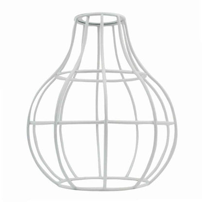 Balloon Wire Cage Lamp Shade – Easy Fit, 6 Colours - White, with Reducer Ring, Single