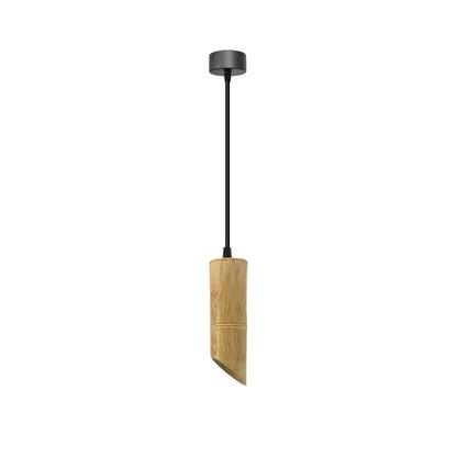 Bamboo Tube Pendant Light – Natural Wood, GU10 - photo 11