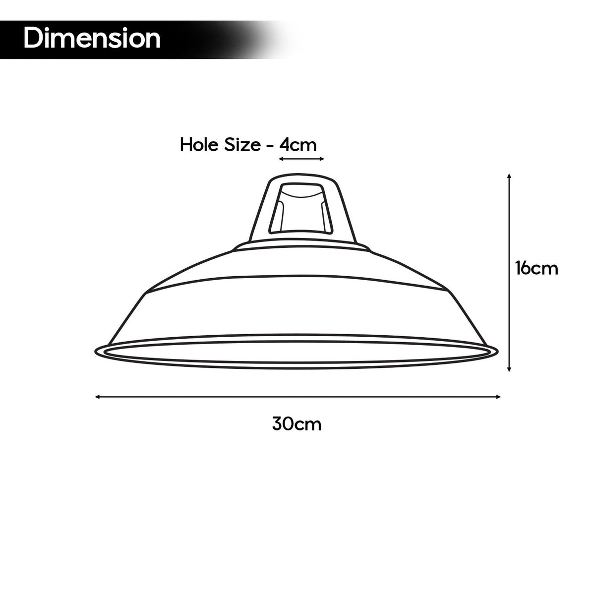 Slotted Barn Lamp Shade 30 cm – Easy Fit, 23 Colours - photo 3