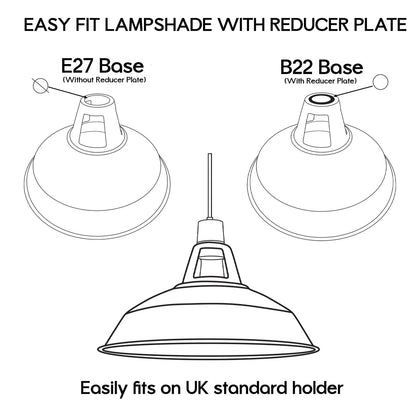 Slotted Barn Lamp Shade 30 cm – Easy Fit, 23 Colours - photo 4