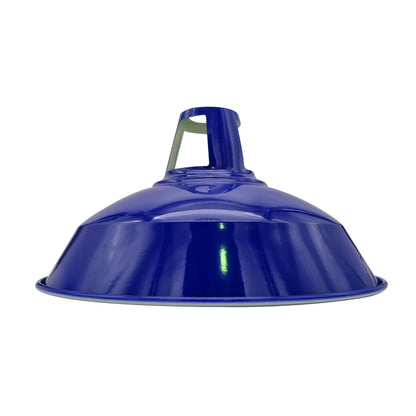 Slotted Barn Lamp Shade 30 cm – Easy Fit, 23 Colours - Navy Blue, 30 cm with Reducer Ring, Single