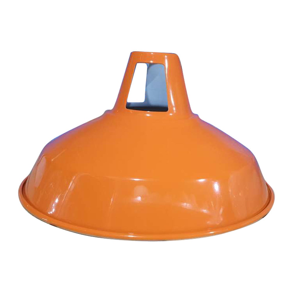 Slotted Barn Lamp Shade 30 cm – Easy Fit, 23 Colours - Orange, 30 cm with Reducer Ring, Single