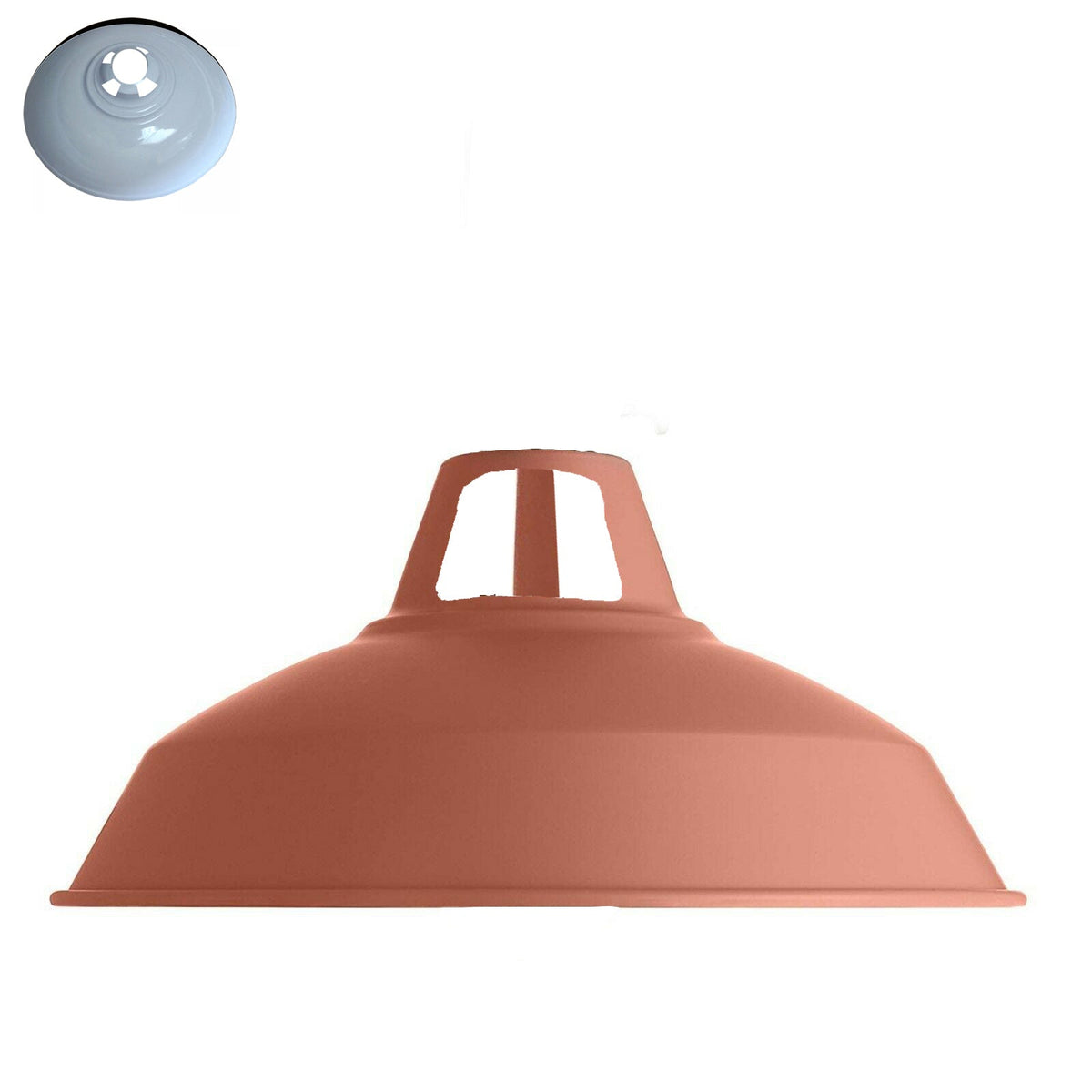 Slotted Barn Lamp Shade 30 cm – Easy Fit, 23 Colours - Pink, 30 cm with Reducer Ring, Single