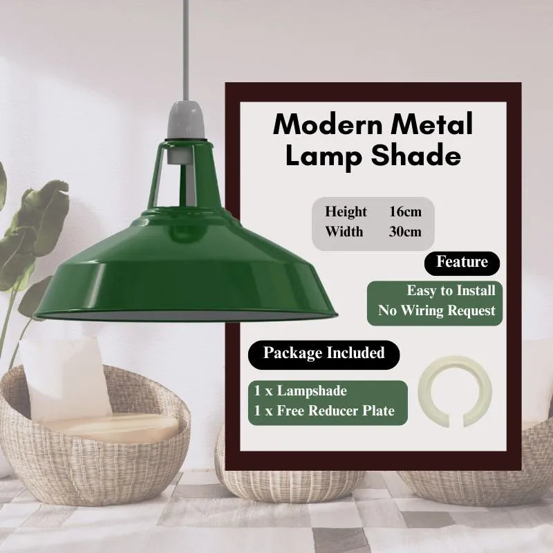 Slotted Barn Lamp Shade 30 cm – Easy Fit, 23 Colours