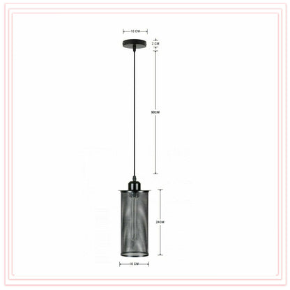Perforated Cylinder Cage Lamp Shade – Easy Fit with Reducer Ring - photo 2