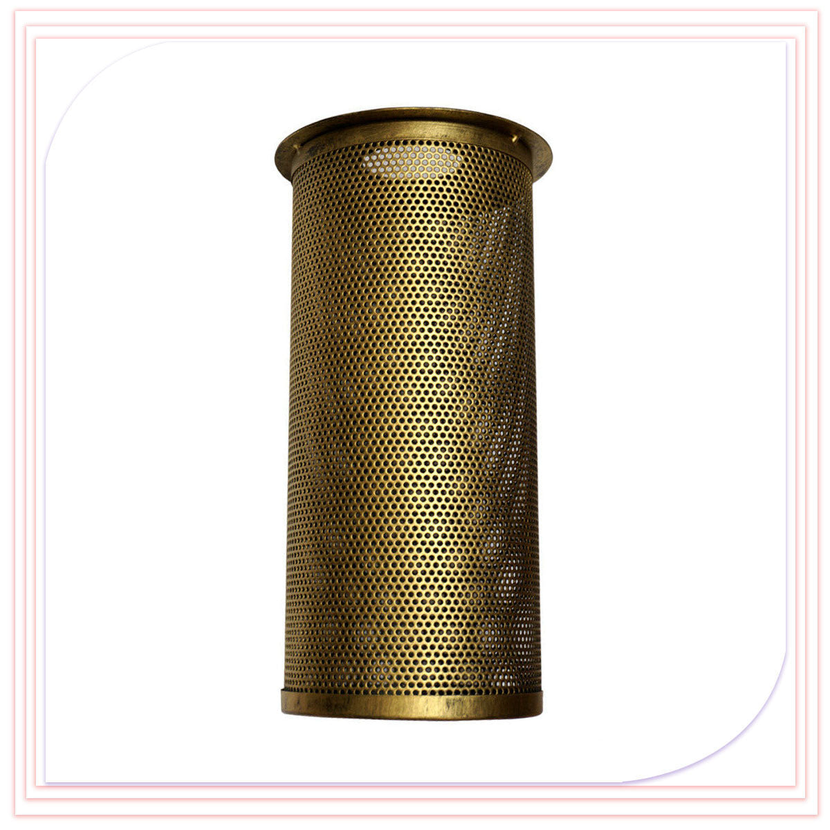 Perforated Cylinder Cage Lamp Shade – Easy Fit with Reducer Ring - photo 5