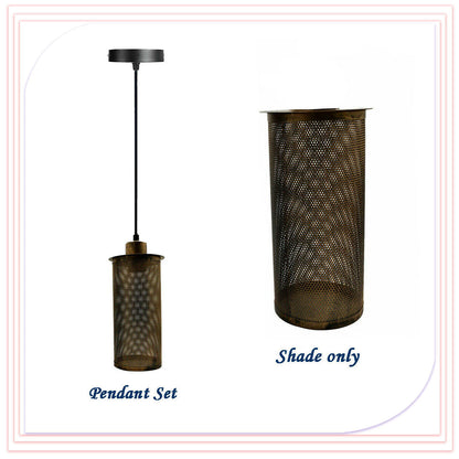 Perforated Cylinder Cage Lamp Shade – Easy Fit with Reducer Ring - photo 6