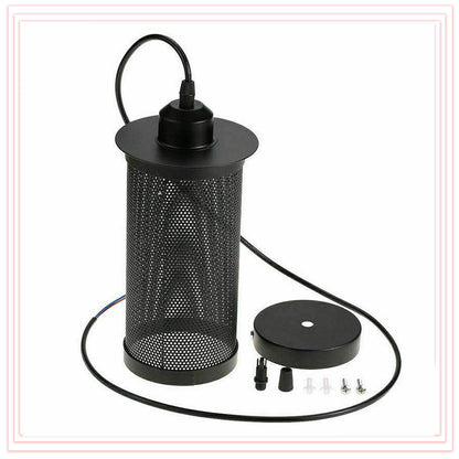 Perforated Cylinder Cage Lamp Shade – Easy Fit with Reducer Ring - photo 8