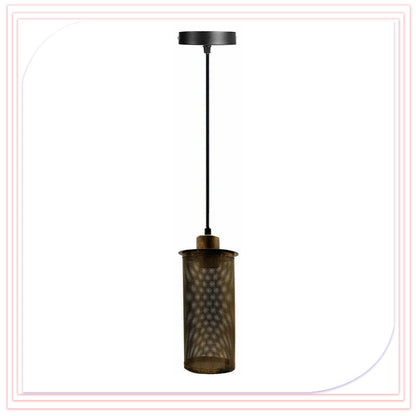 Perforated Cylinder Cage Lamp Shade – Easy Fit with Reducer Ring - photo 12