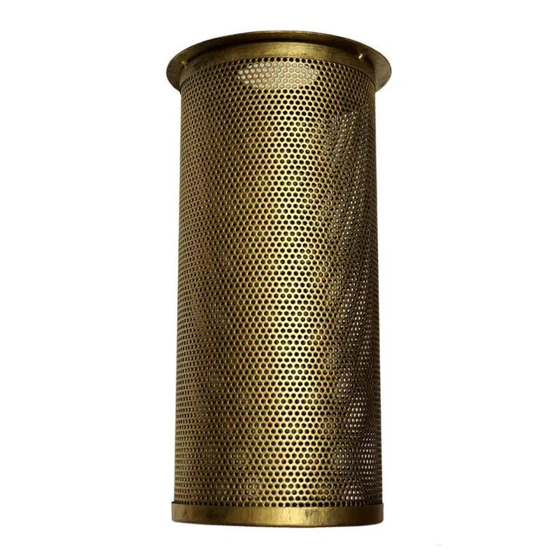 Perforated Cylinder Cage Lamp Shade – Easy Fit with Reducer Ring - Brushed Copper, Standard, Single