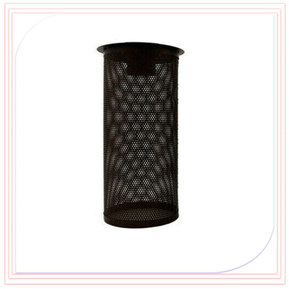 Perforated Cylinder Cage Lamp Shade – Easy Fit with Reducer Ring - Rustic Red, with Reducer Ring, Single