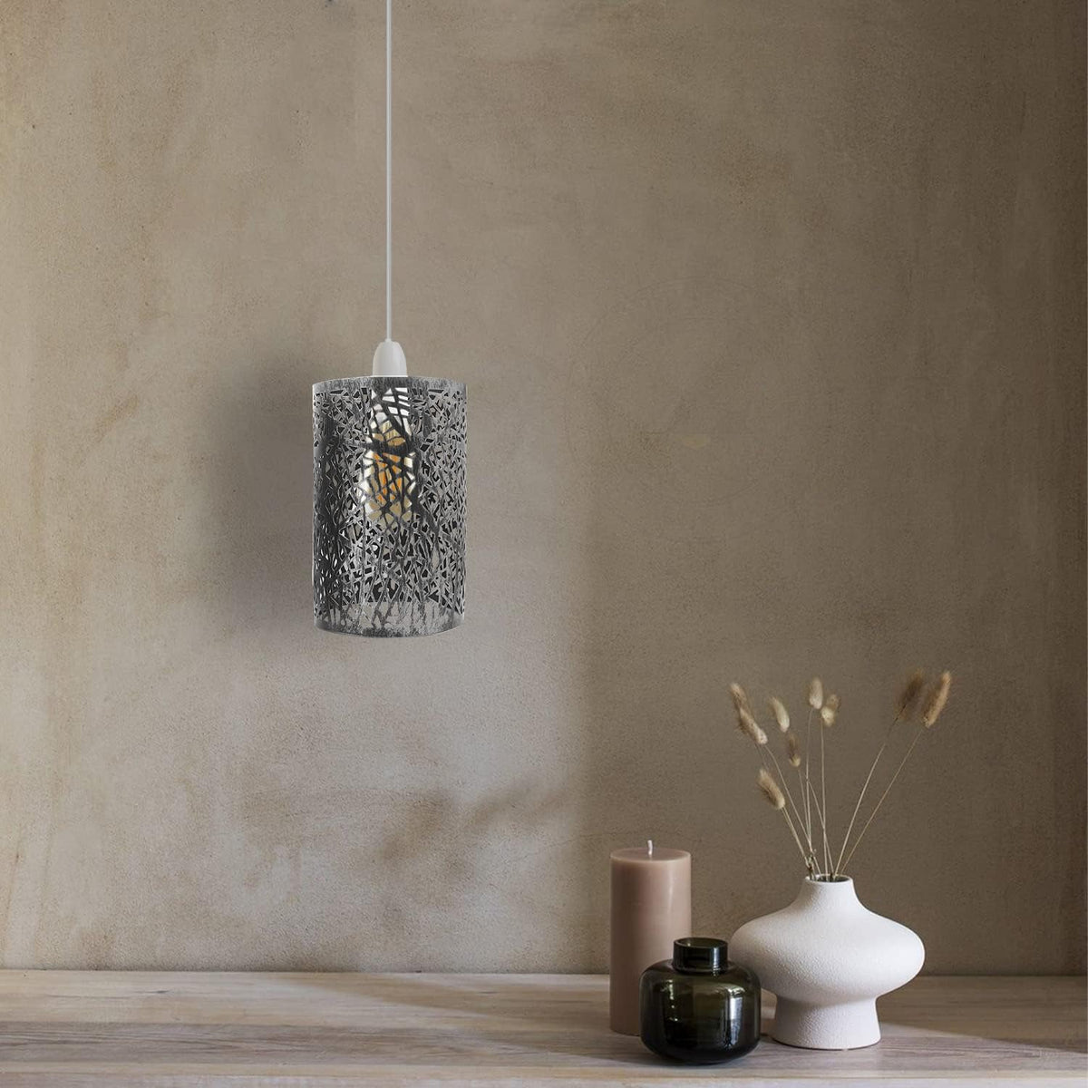 Flower Cut-Out Barrel Lamp Shade – Style 2, Easy Fit, 6 Colours - photo 2