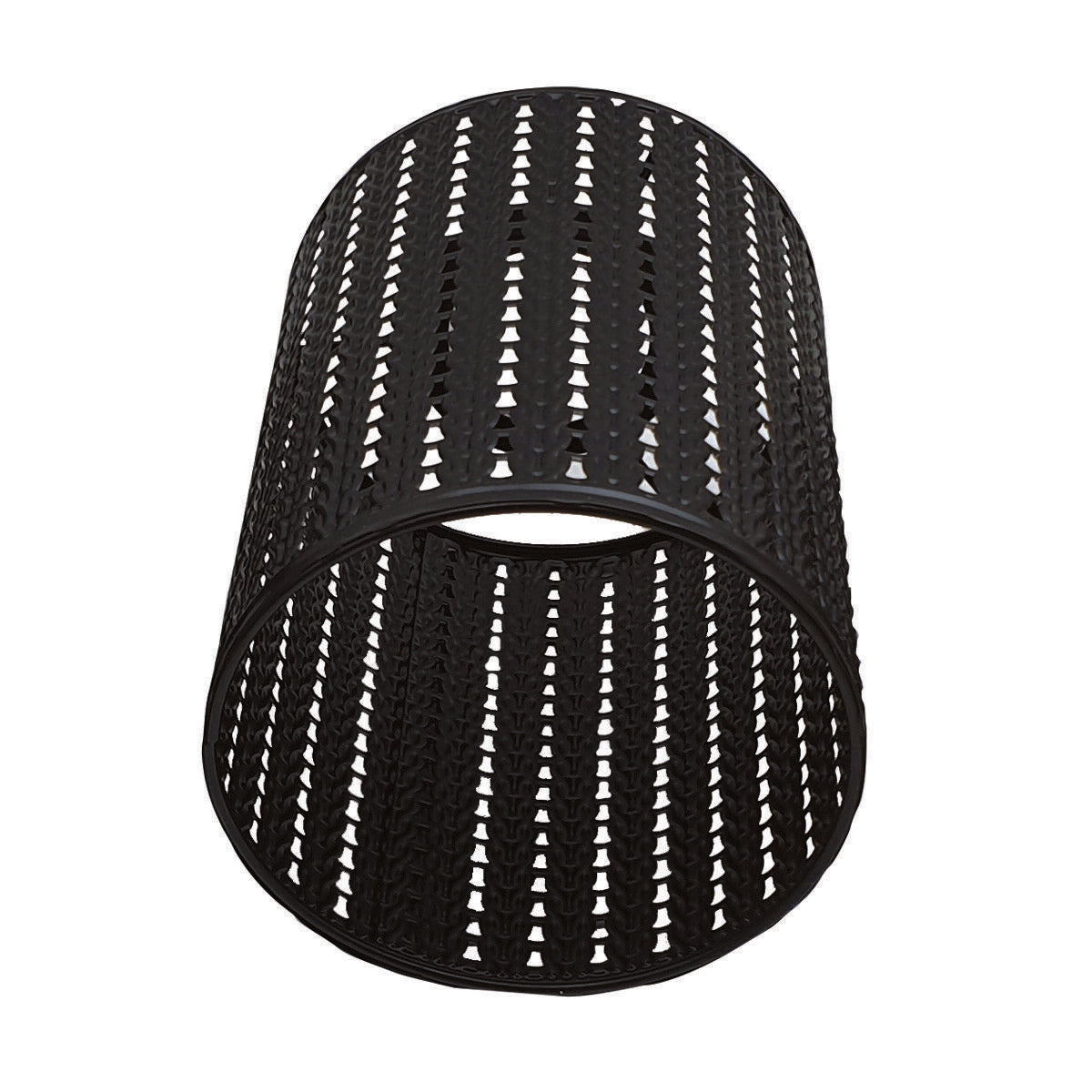 Knit Pattern Drum Lamp Shade – Style 3, Easy Fit, 6 Colours - Black, with Reducer Ring, Single