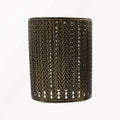Knit Pattern Drum Lamp Shade – Style 3, Easy Fit, 6 Colours - Brushed Brass, with Reducer Ring, Single