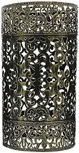 Barrel Cage Style 6 Lamp Shade – Easy Fit with Reducer Ring - Brushed Brass, Standard, Single