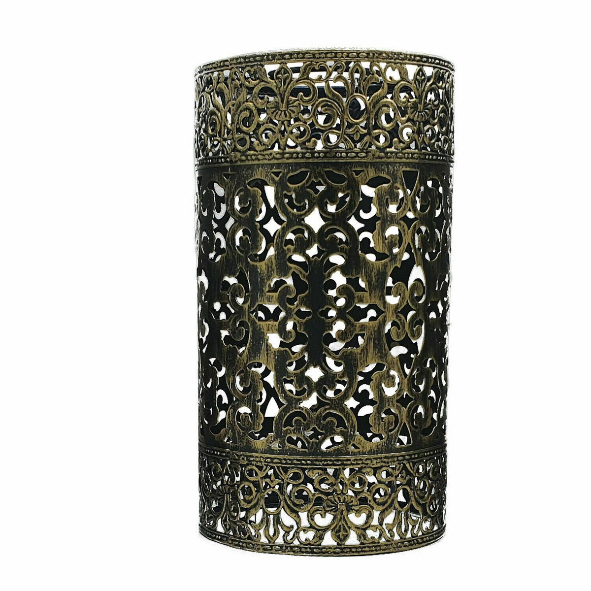 Barrel Cage Style 6 Lamp Shade – Easy Fit with Reducer Ring - Brushed Brass, with Reducer Ring, Single