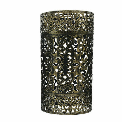 Barrel Cage Style 6 Lamp Shade – Easy Fit with Reducer Ring - Brushed Brass, with Reducer Ring, Single