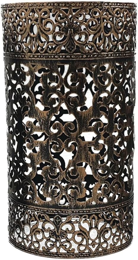 Barrel Cage Style 6 Lamp Shade – Easy Fit with Reducer Ring - Brushed Copper, Standard, Single