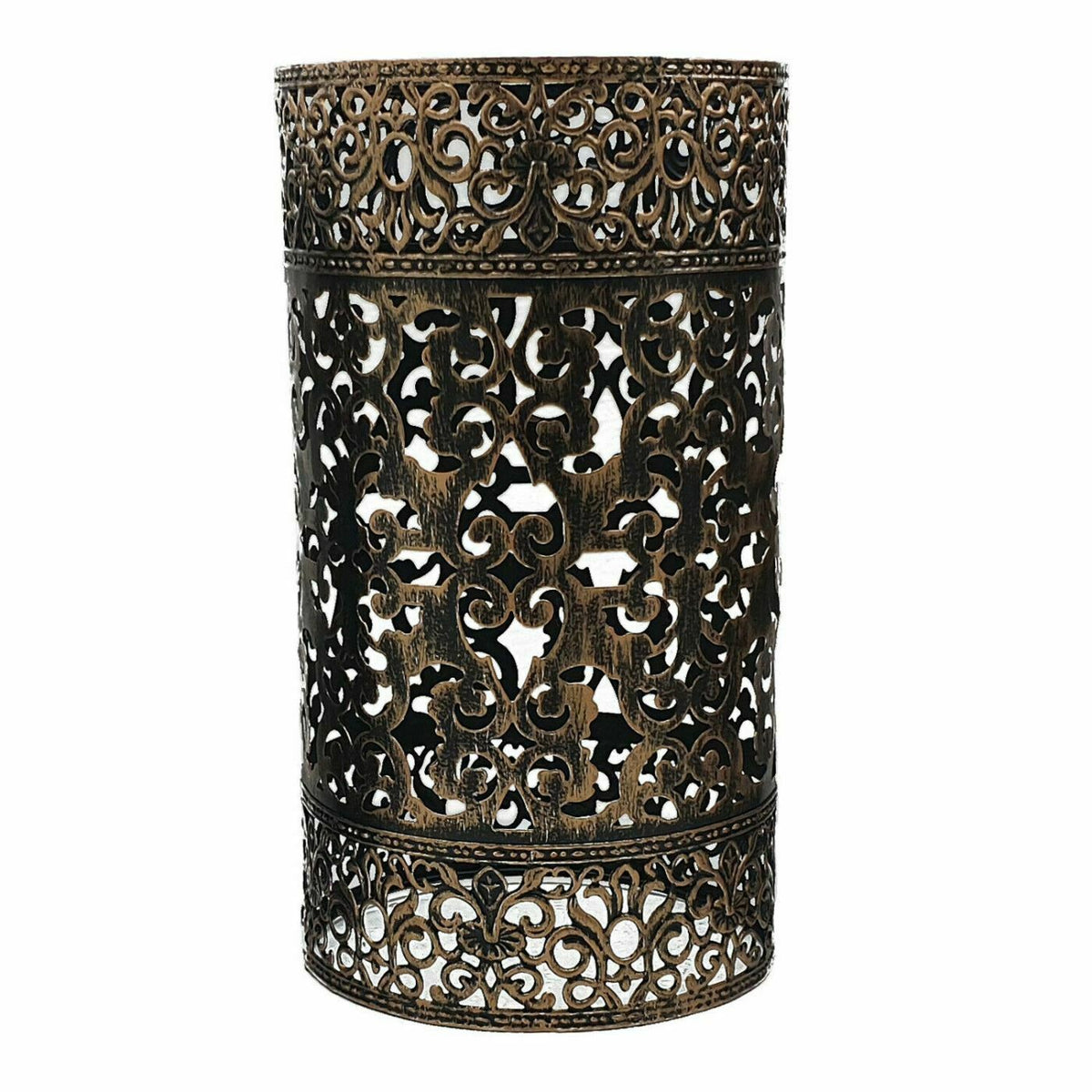 Barrel Cage Style 6 Lamp Shade – Easy Fit with Reducer Ring - Brushed Copper, with Reducer Ring, Single
