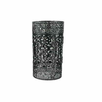 Barrel Cage Style 6 Lamp Shade – Easy Fit with Reducer Ring - Brushed Silver, with Reducer Ring, Single