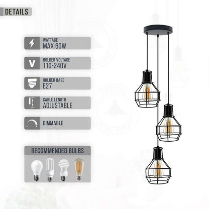 Basket Cage Lamp Shade – Easy Fit with Reducer Ring - photo 3