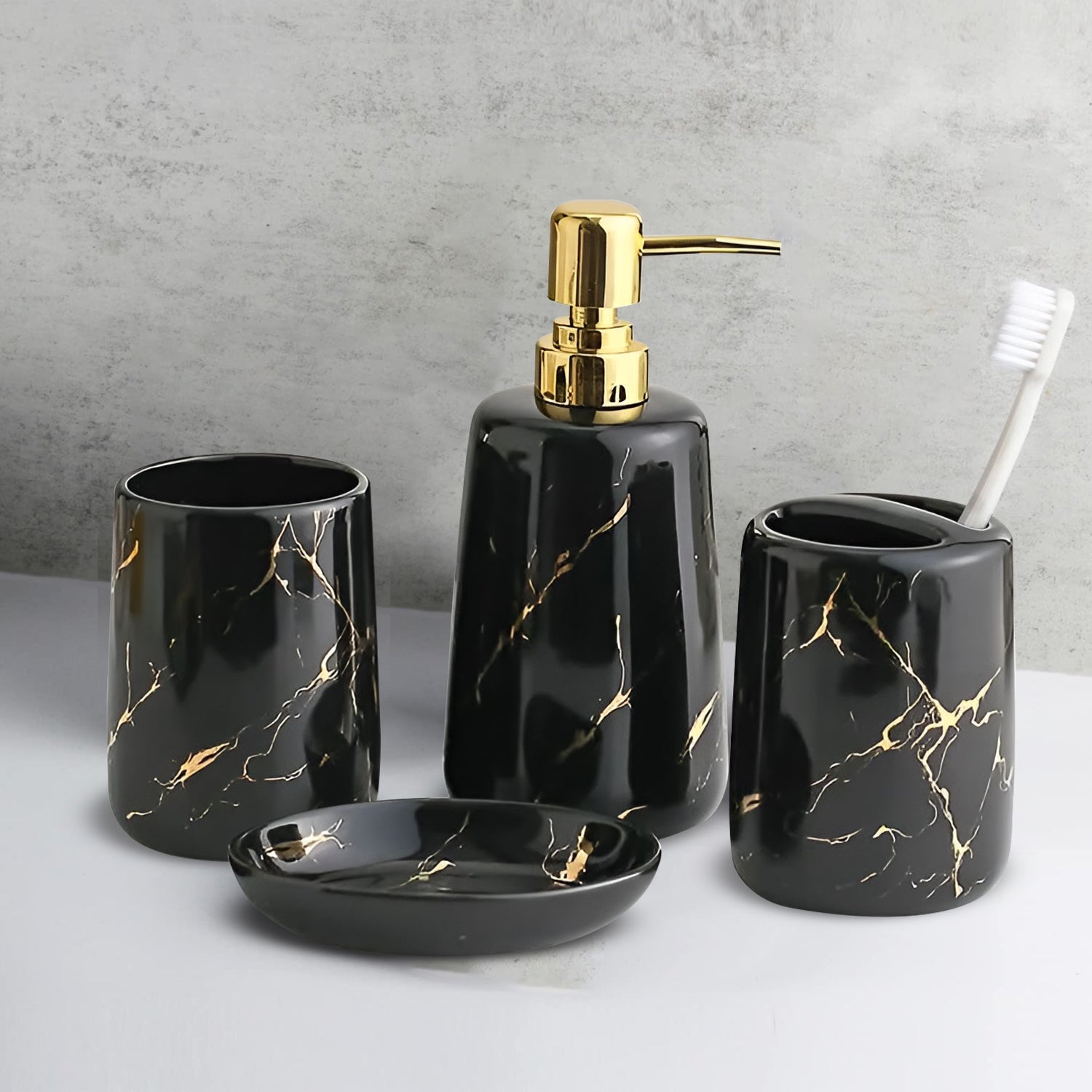 bathroom accessory black