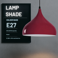 Beat Pendant Lamp Shade 31.5 cm – Metal, 9 Colours - Burgundy, Single, 31.5 cm