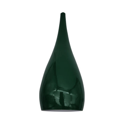 Teardrop Pendant Lamp Shade 16 cm – Glossy Metal, 10 Colours - Green, 16 cm, Single