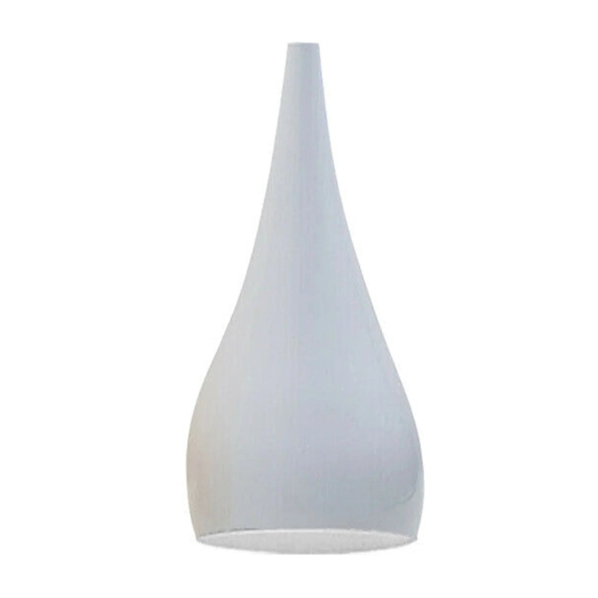 Teardrop Pendant Lamp Shade 16 cm – Glossy Metal, 10 Colours - White, 16 cm, Single