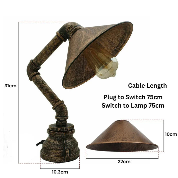 Best Steampunk Lamp Industrial Desk Table Light - photo 2