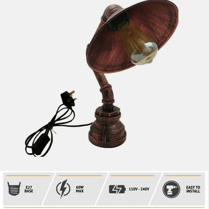Best Steampunk Lamp Industrial Desk Table Light - photo 3