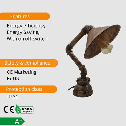 Best Steampunk Lamp Industrial Desk Table Light - photo 4