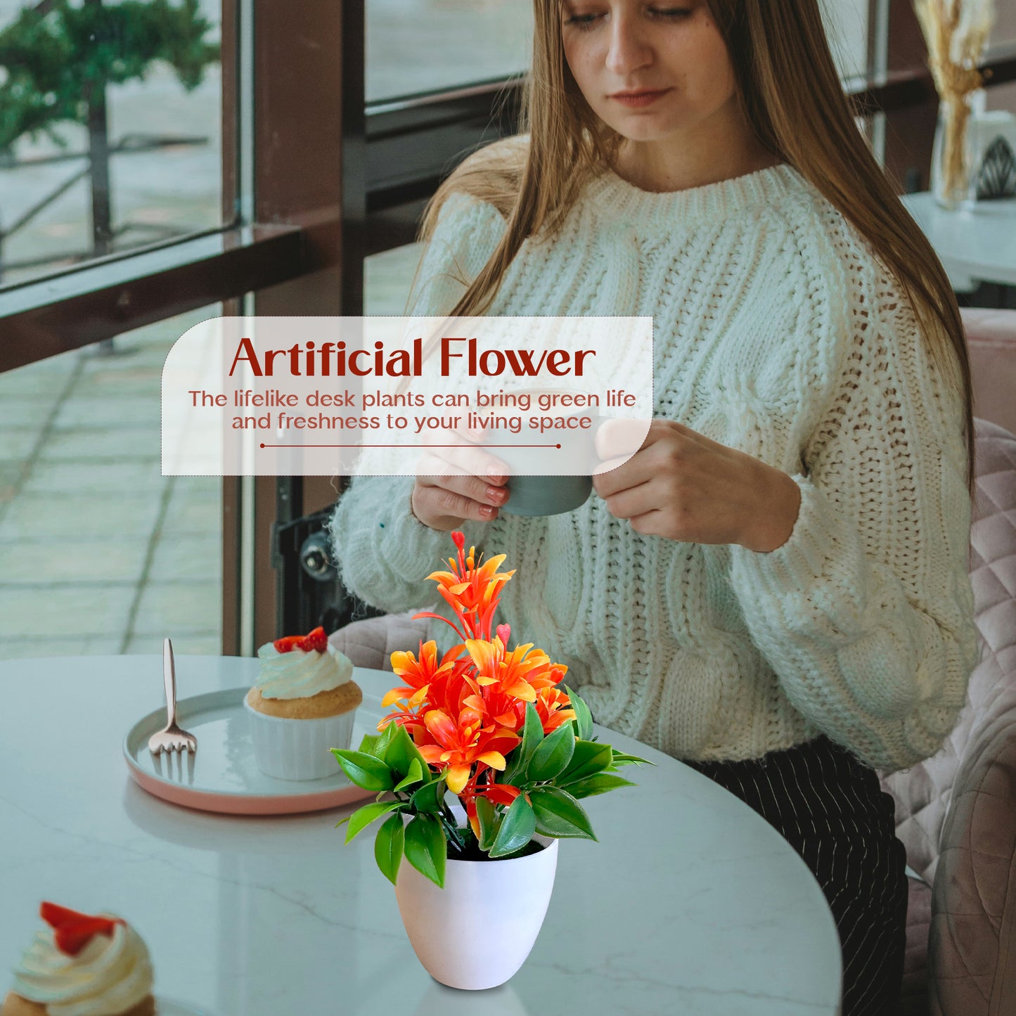 artificial flowers for graves in pots