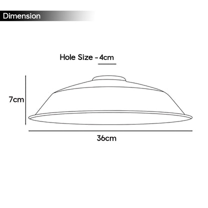 Big Top Bowl Lamp Shade 36 cm – Easy Fit, 16 Colours - photo 13