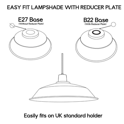 Big Top Bowl Lamp Shade 36 cm – Easy Fit, 16 Colours - photo 15