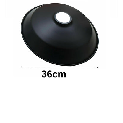 Big Top Bowl Lamp Shade 36 cm – Easy Fit, 16 Colours - Black & White Inner, 36 cm with Reducer Ring, Single