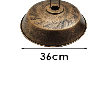 Big Top Bowl Lamp Shade 36 cm – Easy Fit, 16 Colours - Brushed Copper, 36 cm with Reducer Ring, Single