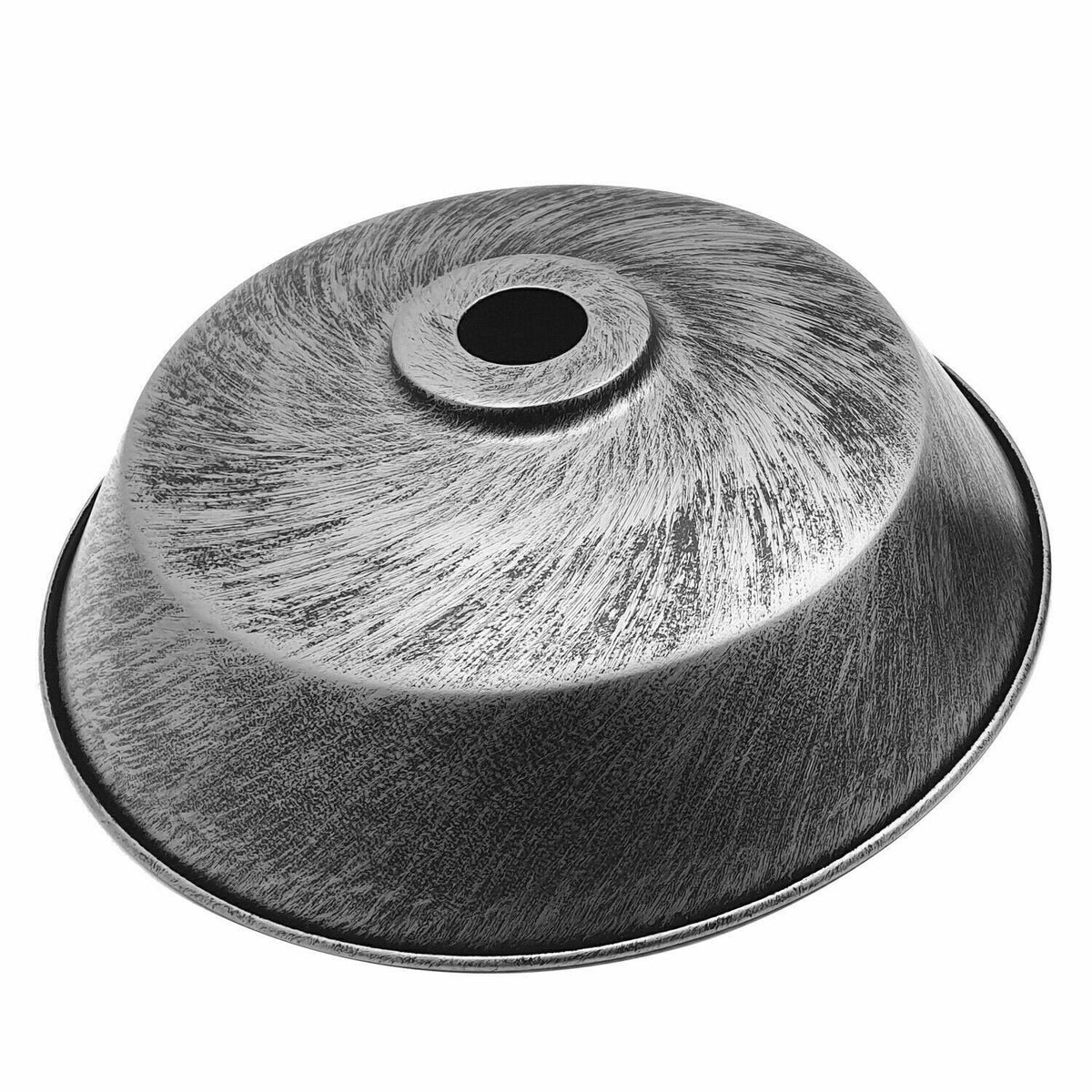 Big Top Bowl Lamp Shade 36 cm – Easy Fit, 16 Colours - Brushed Silver, 36 cm with Reducer Ring, Single