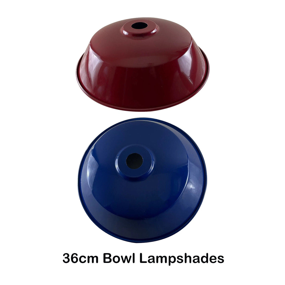 Big Top Bowl Lamp Shade 36 cm – Easy Fit, 16 Colours - Navy Blue, 36 cm, Shade Only, Single