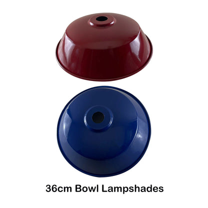 Big Top Bowl Lamp Shade 36 cm – Easy Fit, 16 Colours - Navy Blue, 36 cm, Shade Only, Single