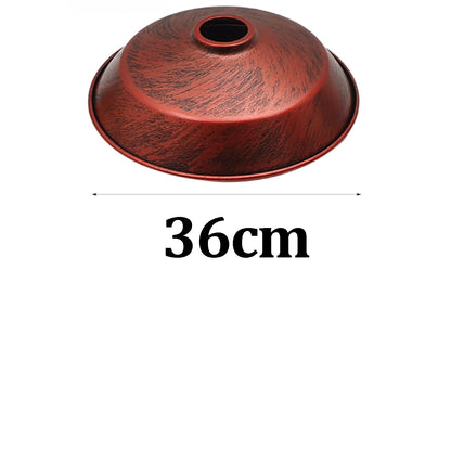 Big Top Bowl Lamp Shade 36 cm – Easy Fit, 16 Colours - Rustic Red, 36 cm with Reducer Ring, Single