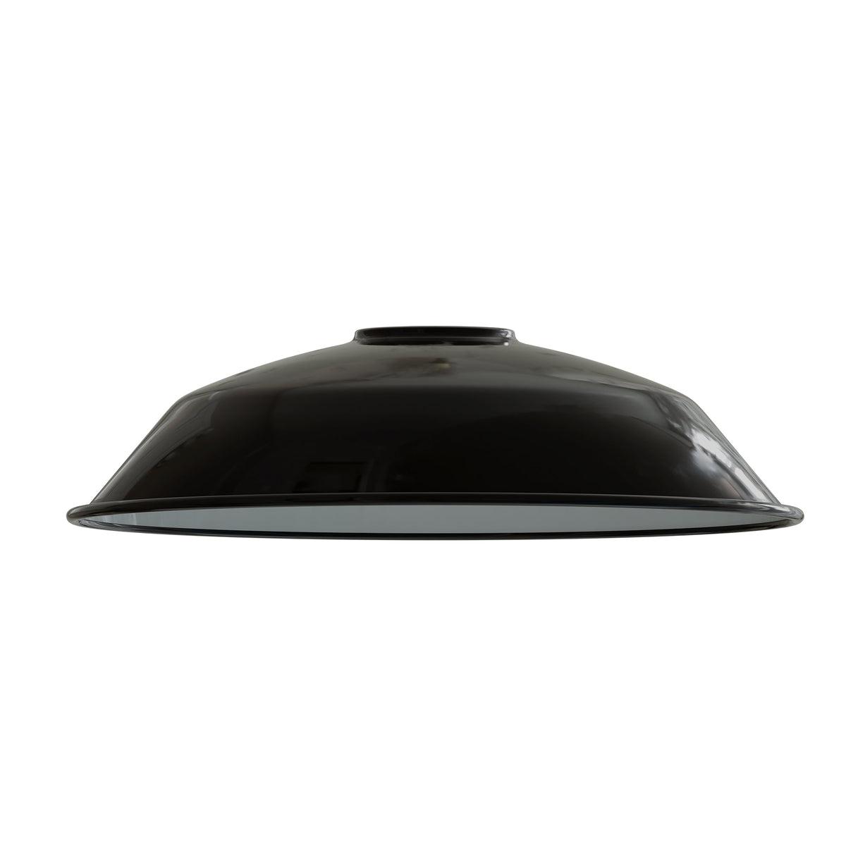 Big Top Bowl Lamp Shade 36 cm – Easy Fit, 16 Colours - Shiny Black, 36 cm with Reducer Ring, Single
