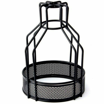 Bird Cage & Dome Wire Lamp Shade – Easy Fit, 2 Styles - Black, with Reducer Ring, Bird Cage, Single