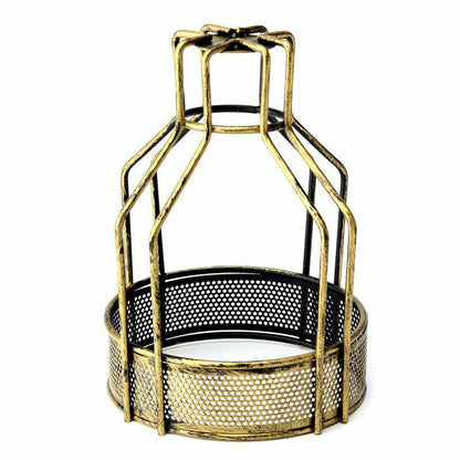 Bird Cage & Dome Wire Lamp Shade – Easy Fit, 2 Styles - Brushed Brass, with Reducer Ring, Single