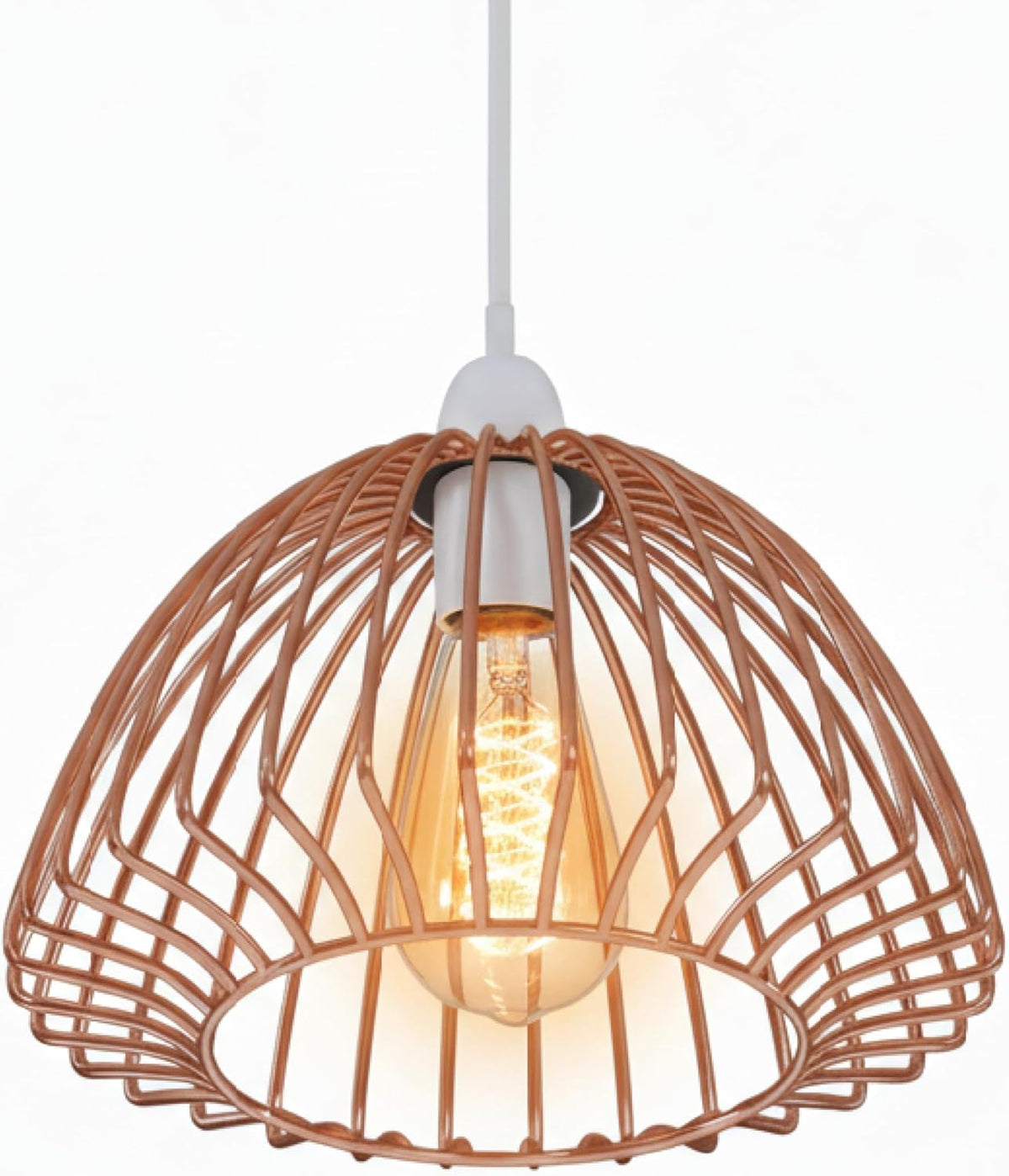 Bird Cage & Dome Wire Lamp Shade – Easy Fit, 2 Styles - Rose Gold, Standard, Single