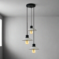 3-Light Ceramic-Style Shade Pendant – White, E27