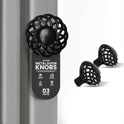 Black Birdcage Round Cabinet Knob – 45 mm, Spiral Iron, 1, 2 or 3 Knobs - photo 8