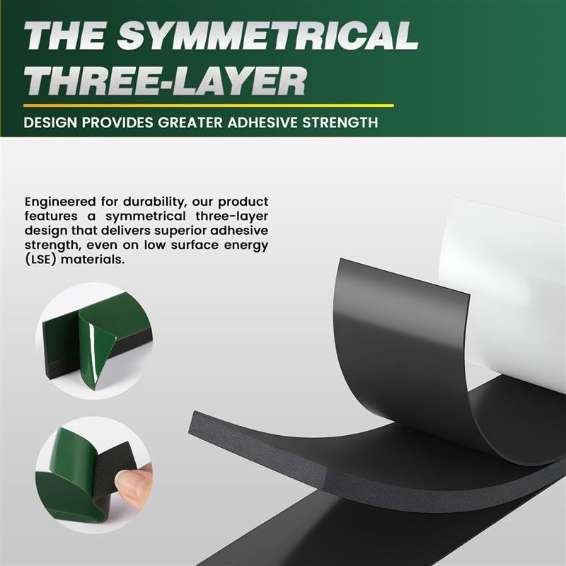 Black Foam Double-Sided Tape 2.4 cm x 5 m – High Tack, 1 to 6 Rolls - photo 9
