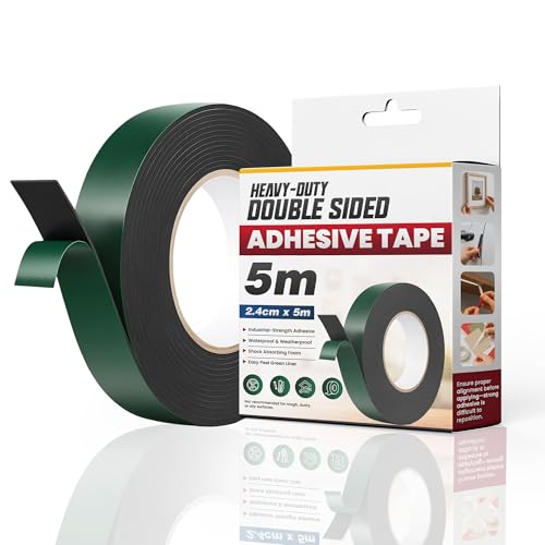 Black Foam Double-Sided Tape 2.4 cm x 5 m – High Tack, 1 to 6 Rolls - photo 2