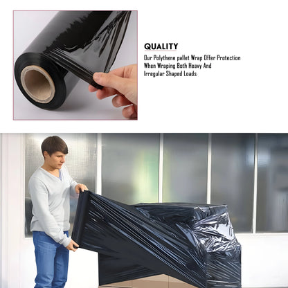 Black Pallet Stretch Wrap – 40 or 50 cm Rolls, Packs of 2 to 10 - photo 3